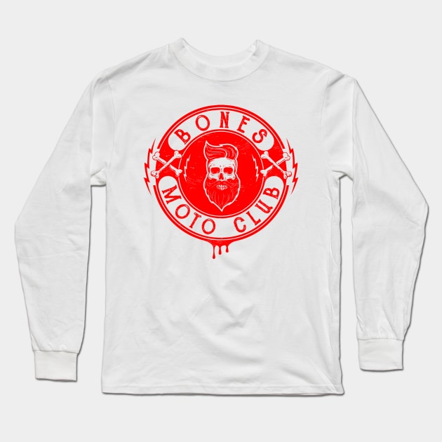 Bones moto club red Long Sleeve T-Shirt by Durro